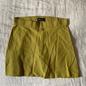 Zara linen blend mini skirt